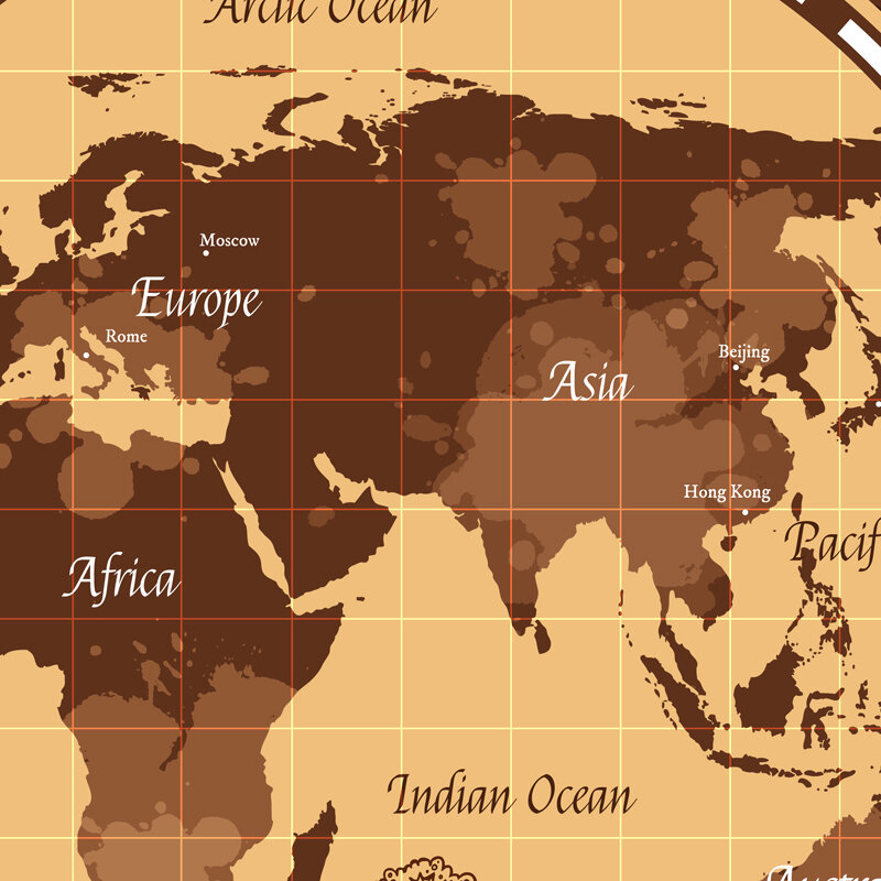 Ретро навигация карта мира плакат Размер украшения стены большая карта мира 80х50 водонепроницаемый и слезоточивый