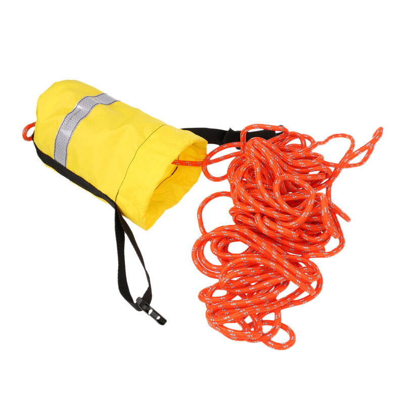 Corda de caiaque, cabo refletor de resgate com corda de 16m/21m, para água, resgate e seguro