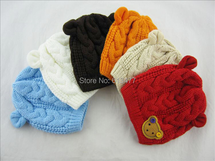 Inverno Mantenha quente chapéus de malha para menino/menina/kits hats set, cachecóis, bug/abelha bebês caps beanine para child 1 pçs/lote MC02
