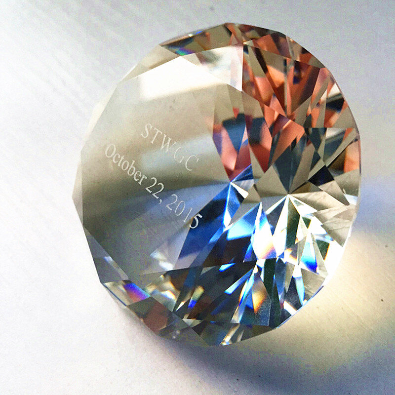 4 pz/lotto 50mm bellissimo cristallo k9 grandi diamanti vuoti, decorazione di nozze, fermacarte in cristallo trasparente senza incisione