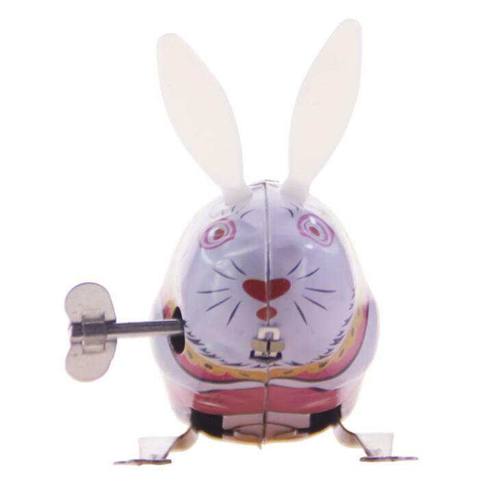 IWish Mainan Besi Angin Hewan Kelinci Logam Lucu Klasik Antik Populer untuk Hadiah Anak-anak Mainan Jam Tangan Kartun Lucu Warna-warni