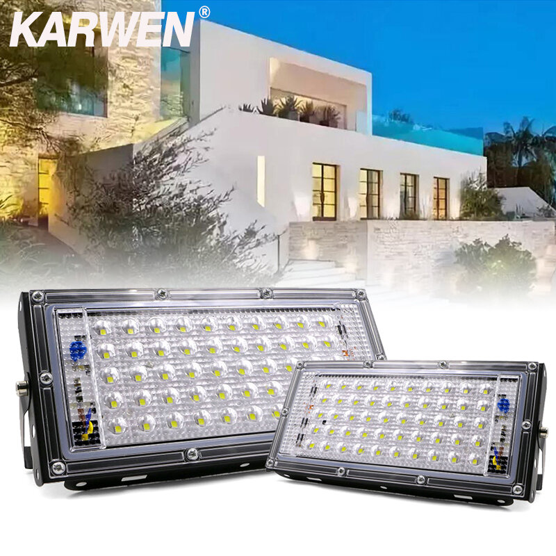 Projecteur LED imperméable conforme à la norme IP65, éclairage d'extérieur, idéal pour le jardin, 50/100/150W, AC 220/240V