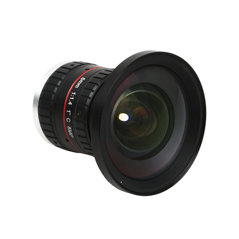 1 Inci 8MP Yang 4K Lensa 8 Mm Besar Sudut Starlight F1.4 C Mount untuk Polisi Elektronik atau Lalu Lintas kamera