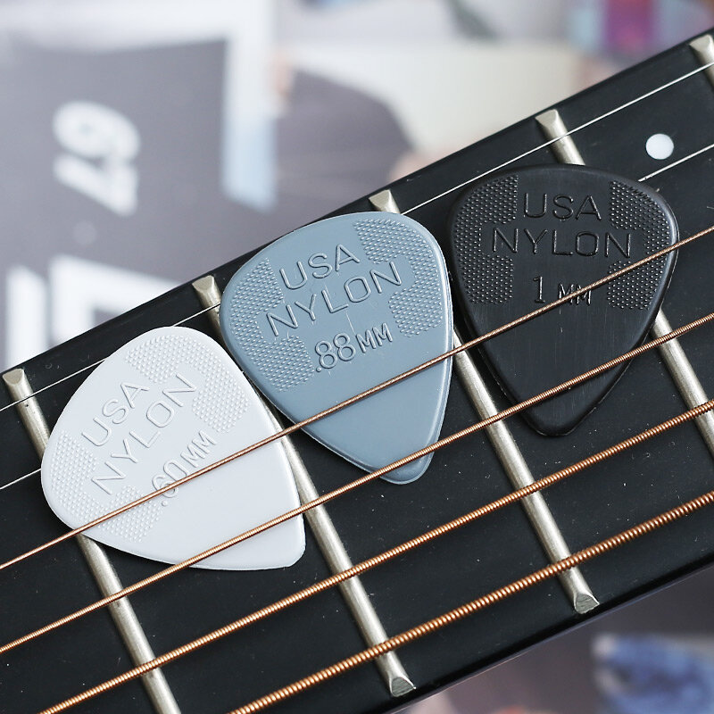 Dunlop Gitarren Picks Nylon Standard Plektrum Mediator 44 r22.5/0.38/0.46/0.6/0.73/0.88/1,0mm Gitarren zubehör