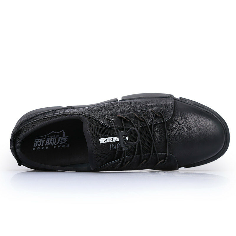 New Taller High Men's Invisible Elevator Leather Sports Shoes Casual Comfortable Increased Height 6CM Outdoor Sneakers