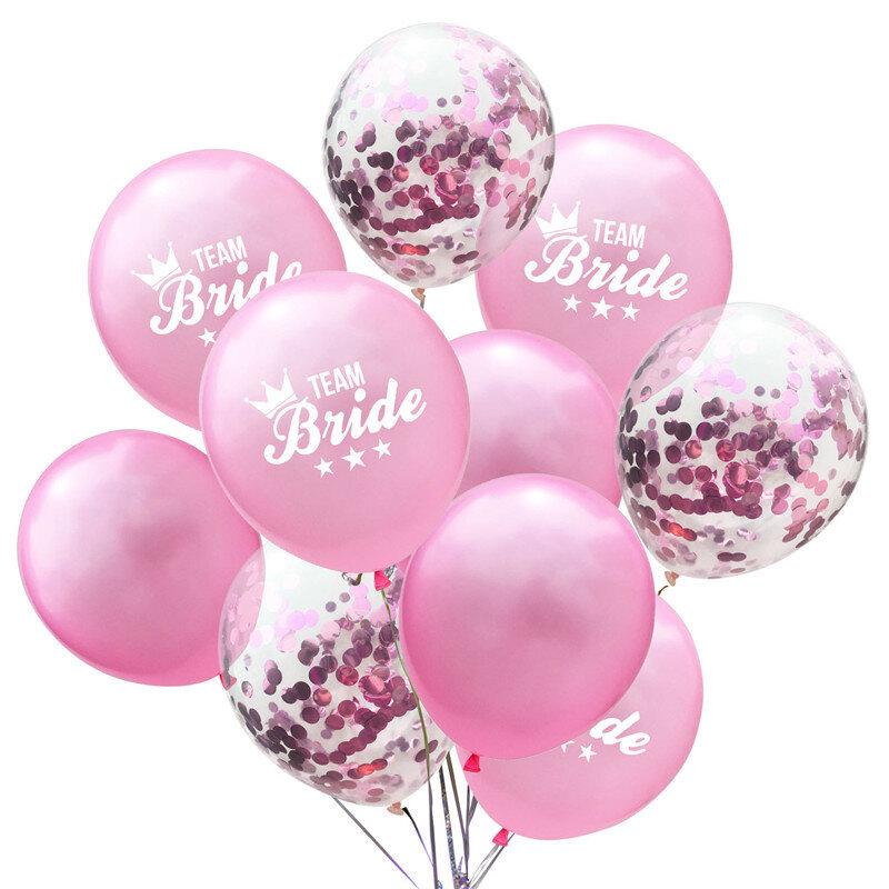 10 Stuks Team Bruid Ballonnen Voor Bachelorette Party Decoraties Kids Volwassen Gelukkige Verjaardag Ballonnen Gonflable Mariage Huwelijksgeschenken