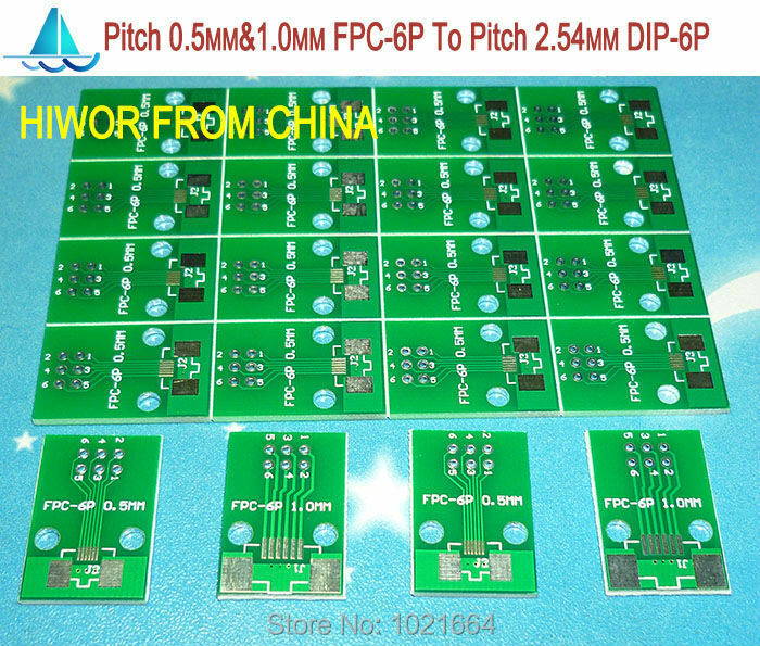 20 шт./лот шаг 0,5 мм и 1,0 мм FPC-6P 6P FPC на шаг 2,54 мм DIP6 FPC адаптер для DIP PCB Pinboard SMD конвертер