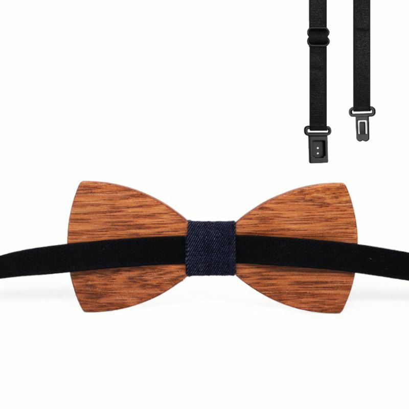 Bow Tie Men High Quality Wooden Bow Ties Classic Business Butterfly Solid Wood Color