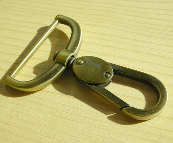 60 Cái/lốc 1 inch Xoay snap hook chất lượng cao Chống bronze Xoay Móc Cài antique brass clips