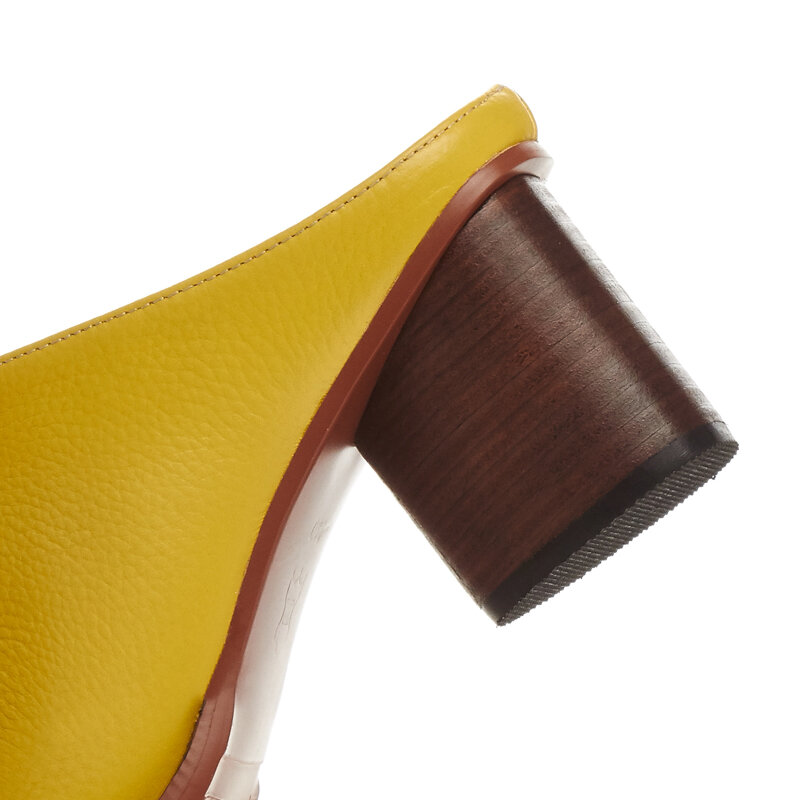 Sandálias de couro genuíno para mulheres, Salto alto confortável, Respirável Lady Shoes, Verão