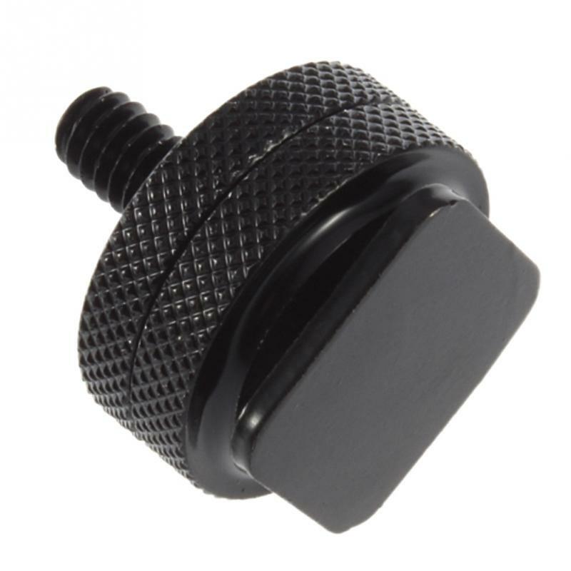Czarny aluminium z metalu 1/4 "3/8 adapter śruba statywu do lampy błyskowej Hot Shoe adapter do montażu dla lustrzanek DSLR camera na gorącej stopki Studio akcesoria