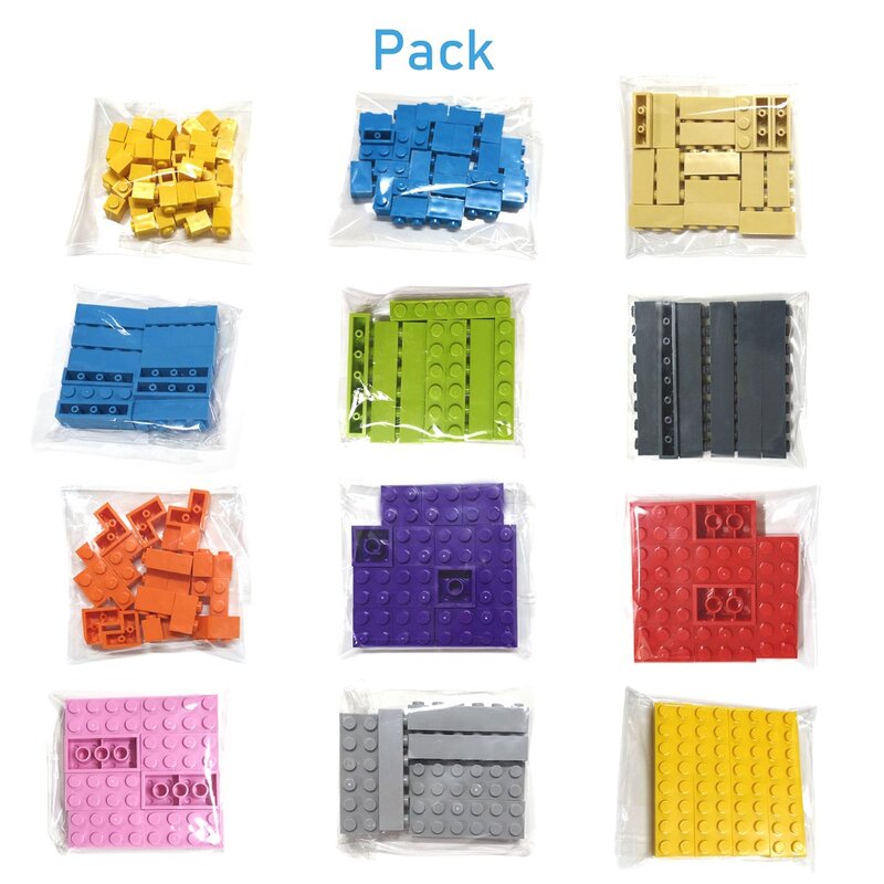 40pcs Thick 2x4 DIY Building Blocks Figures Bricks Dots Educational Creative Size Compatible With 3001 Plastic Toys for Children