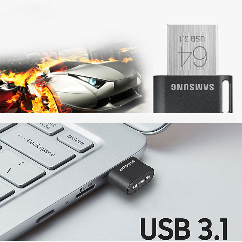 SAMSUNG FITplus USB 3.1 USB Flash Drive 64GB 300 MB/s Pendrive mini usb Memory Stick 128GB 256GB 400 MB/s Pen Drive