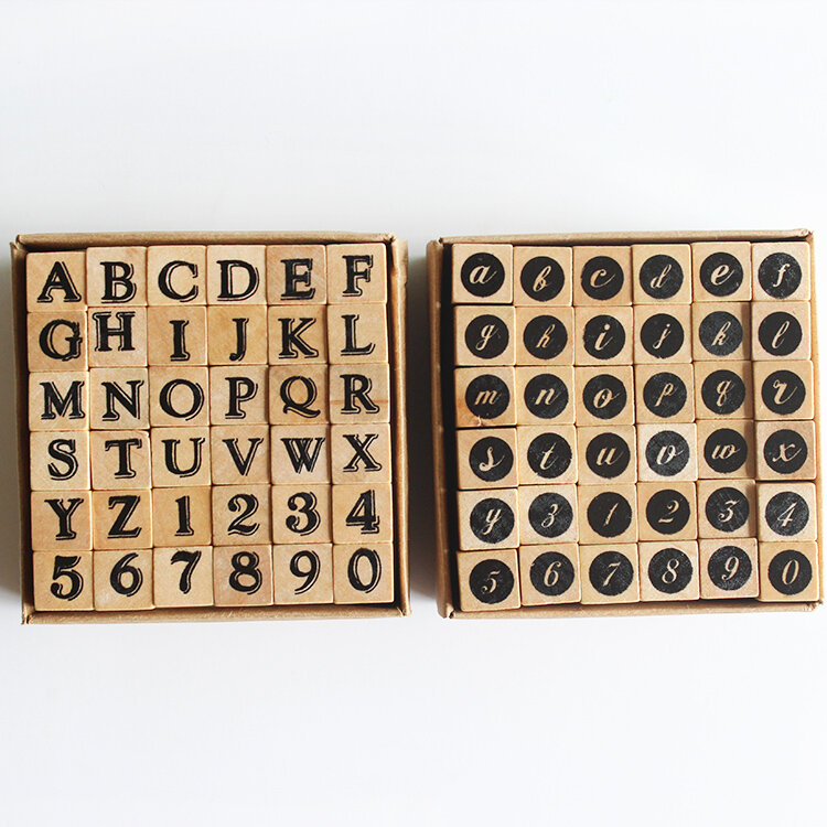 Vintage typewriter letters wooden seals stamp Set Office Stationery Supplies seal rubber log hand account decorative dairy