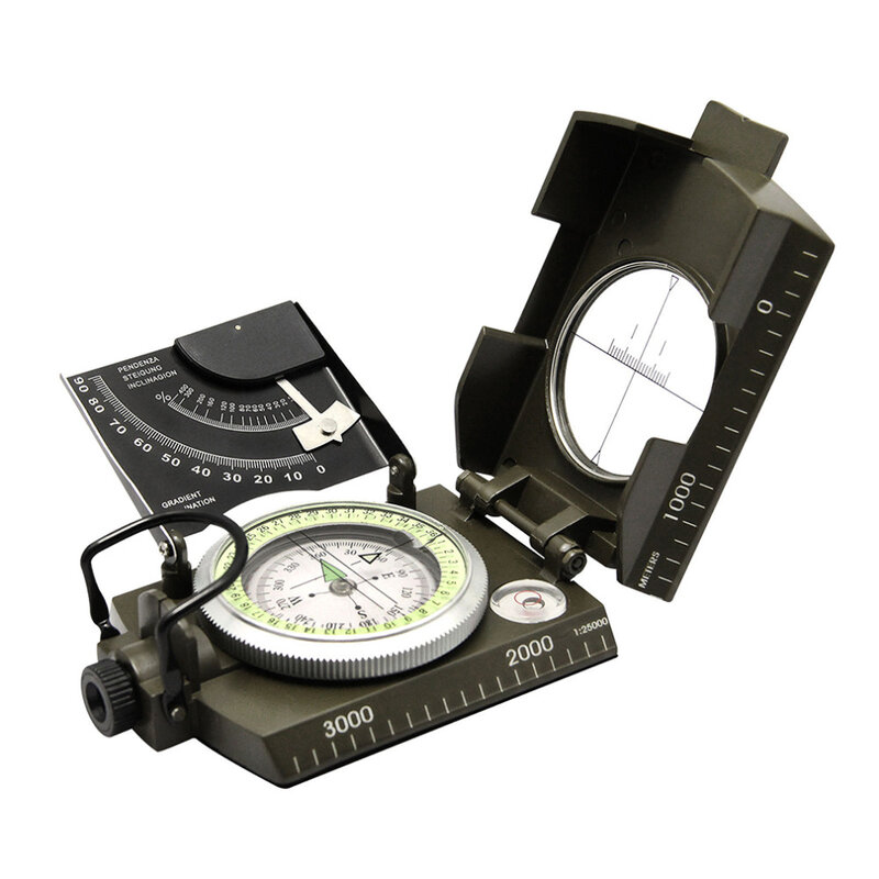 Profesjonalny kompas wojskowy armia geologia kompas celownik świetlny kompas z księżycem na zewnątrz Camping