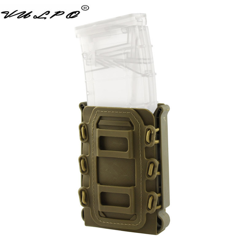 VULPO Tactical-funda para cargador de 5,56mm, 7,62mm, Molle, Cinturón de sujeción rápida, 5,56, 7,62