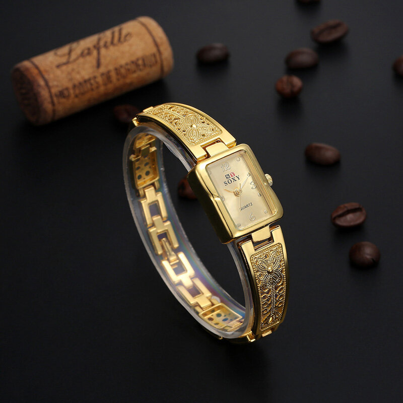 SOXY las mujeres relojes Vintage rectángulo Dial reloj para mujer elegante reloj de pulsera de moda de mujer Casual reloj relogio femenino