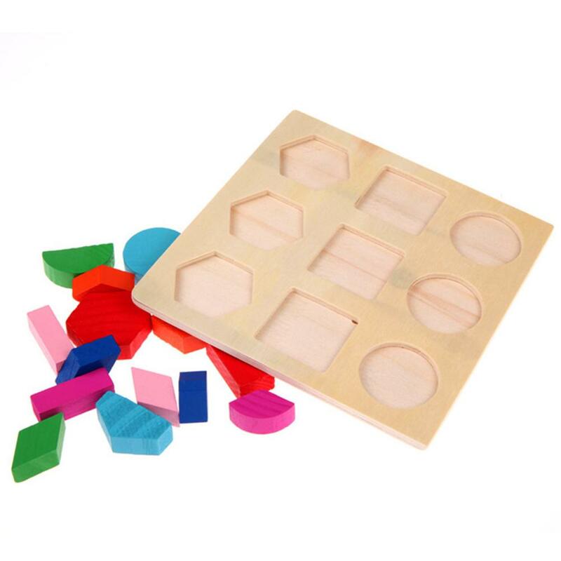 Vitoki 1 pc 3D kształty puzzle zabawki drewniane naturalne drewno Pluzzles gniazdo dla dzieci nauka kształty puzzle zabawki edukacyjne dla dzieci
