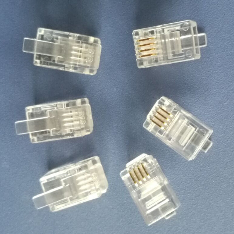 500X  Connector RJ09 4P4C Gold Plated High Quality