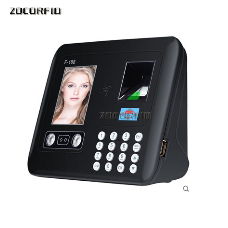 Grabadora biométrica de huellas dactilares y cara, reloj de asistencia para empleado, menú electrónico Digital en Inglés/descarga de u-disk