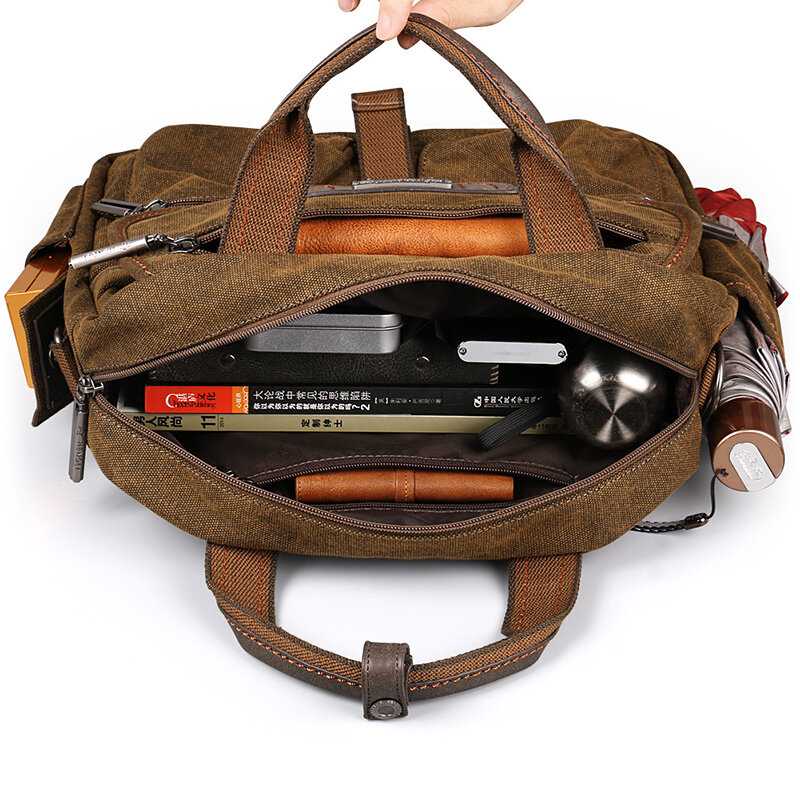 Ruil-bandolera de lona Retro para hombre, maletín de hombro multifunción, bolso de viaje de ocio, kit de herramientas Vintage, paquete de mazo, 2022