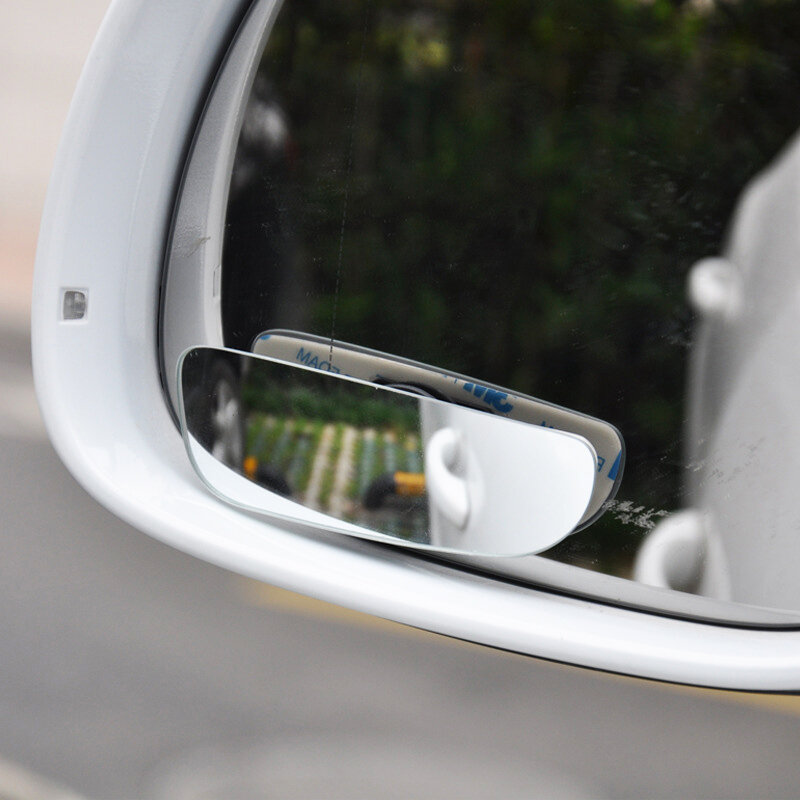 Espejo de punto ciego para coche, espejo convexo de gran angular ajustable, rotación de 360 grados, Seguridad, 1 par