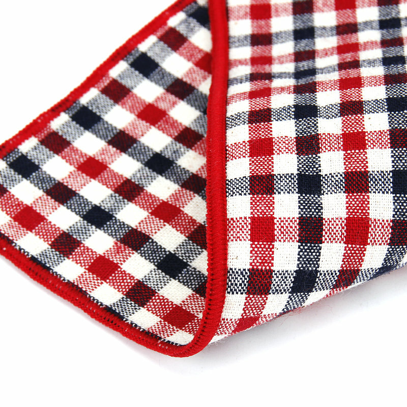 Vintage 100% Baumwolle Klassische Anzüge Tasche Platz 25 cm * 25 cm Männer der Taschentücher Plaid Überprüfen Mode Brust Handtuch hanky Taschentücher Geschenk