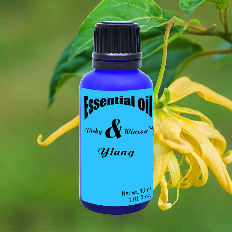 Vicky& winson-Aceites Esenciales de Yilan para aromaterapia, aceite de ylang para mantener el pecho, desodorización de spa y aromaterapia corporal, 30ml