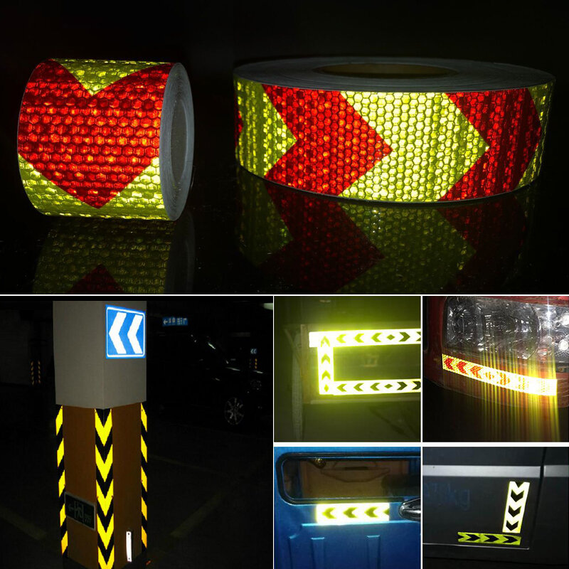 5cmx25m  Reflective Safety Stickers Night Driving Waterproof Wide Reflective Stickers Warning Tape Bicycle Accessories