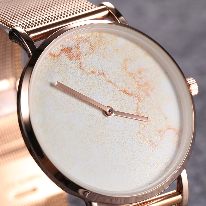 Klasyczny Design zegarek kwarcowy dla kobiet różowe złoto pasek stalowy moda damska zegarki na rękę kobiet zegar Cagarny marka Montre Femme