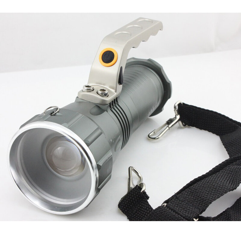 Zoomable Flashlight Long Range Searchlight Rechargeable LED Search Light Powerful Torch