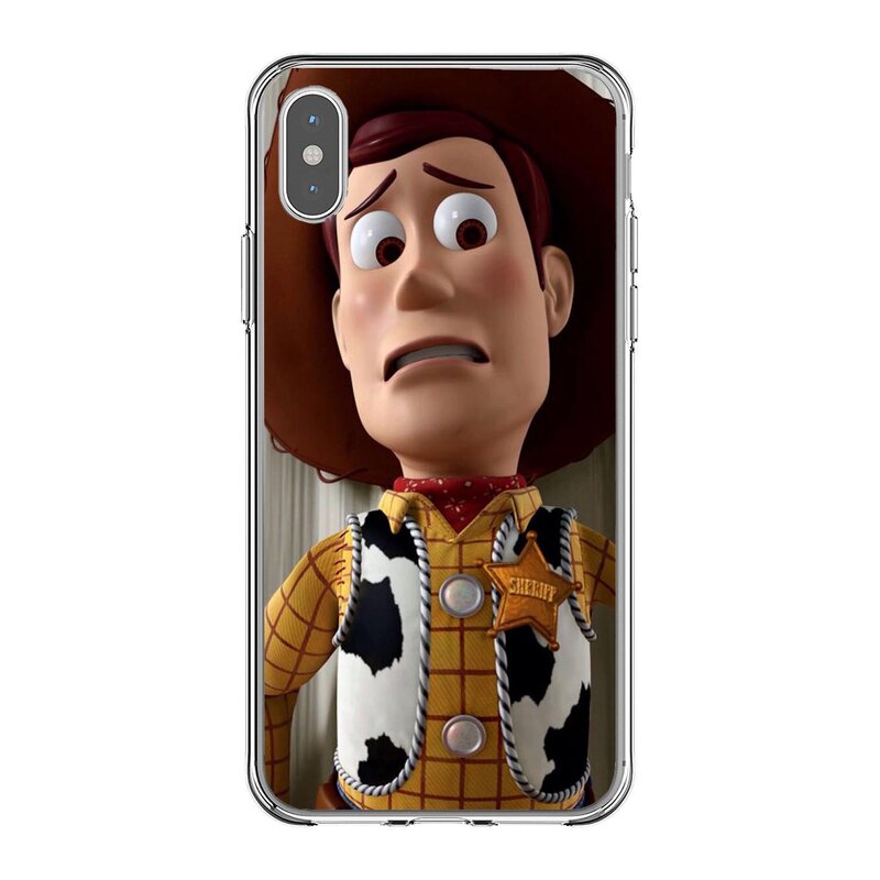 Cowboy Woody Buzz Lightyear di Toy Story molle del silicone di TPU Custodie Della Copertura Del Telefono Per il iPhone X 5 5S SE 6 6S Plus 7 8 Più XS XR XS MAX