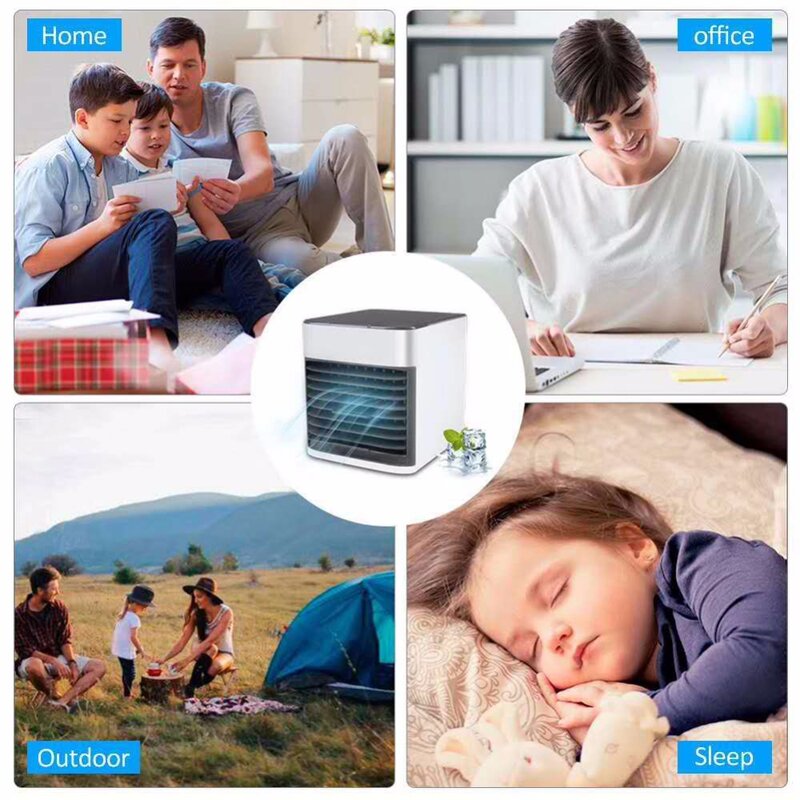 Portable Arctic Air Conditioner Ultra Humidifier Fan Air Purifier Cooler Fan Mini Personal Space Cooler for Office Home Device