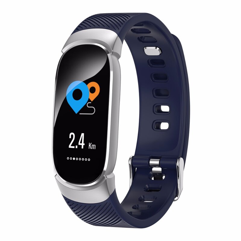 Nowych sportów wodoodporny smart watch kobiety pasek do inteligentnej bransoletki Bluetooth pulsometr smartwatch fitness z nadajnikiem metalowa obudowa