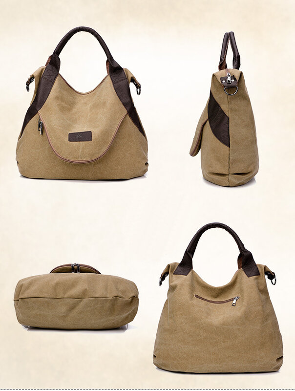 Driga 2018 Large Pocket Casual Tote Women's Handbag Shoulder Crossbody Handbags Canvas Leather Capacity Bags fashion For Women