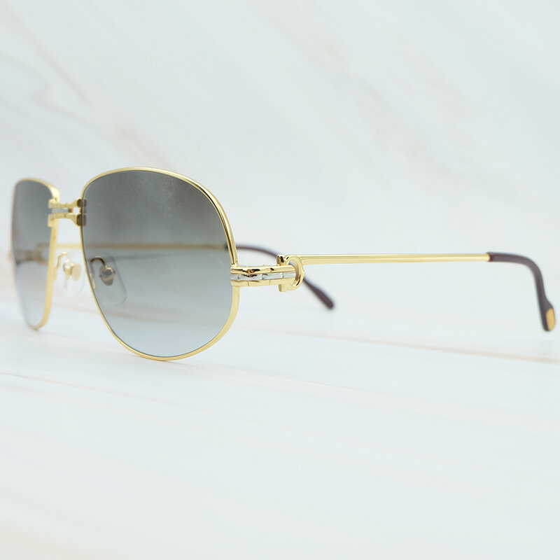 Luxus Mens Sonnenbrille Metall Marke Designer Carter Gläser 2018 Vintage Sonnenbrille Männer Rahmen Übergroßen Sonnenbrille Hohe Qualität