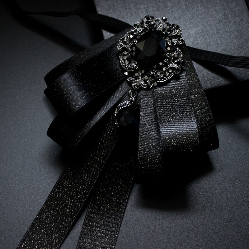 Free Shipping New male man fashion High-end diamond men's bow tie gentleman suits tie groom groomsman dress collar flower Korean