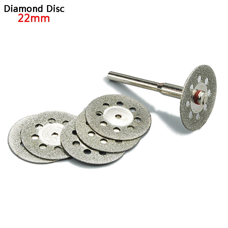 Disco de corte de diamante, herramienta rotativa, accesorios Dremel, Mini Sierra Dremel, 22mm, 5 unidades