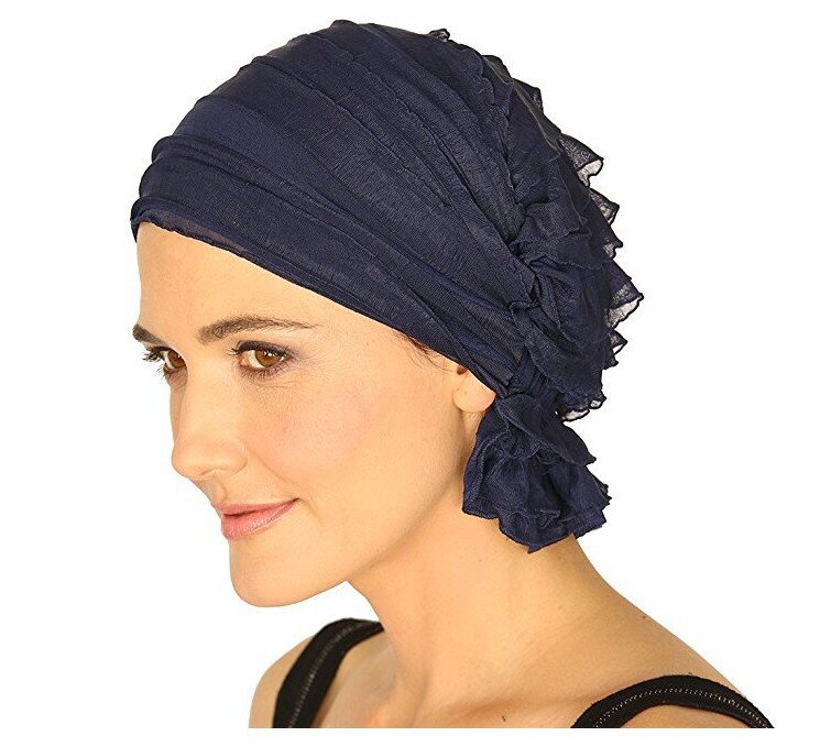 มุสลิมสตรี Hijab ชีฟองผ้าโพกหัวหมวก Headwear หมวกหัวมะเร็งเคมีบำบัด Chemo Beanies ผมอุปกรณ์เสริม