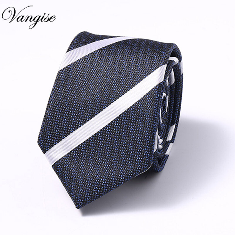Estampado azul/negro/rojo 6cm corbatas de seda corbata de moda para hombre traje Casual boda fiesta flaco cuello corbata fiesta corbata delgada Gravatas