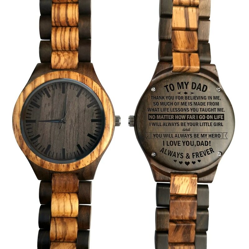 El mejor padre del mundo-Reloj de madera grabado para mi papá, reloj de hombre, regalos de madera, regalo de cumpleaños, personalizado