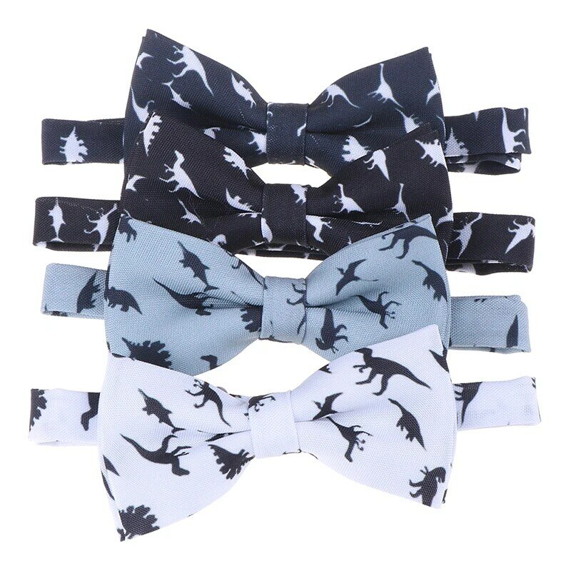 Dinosaur Luxury Bow Tie For Men Polyester Silk  Quality Bowties Suit Wedding Party Male Neckwear