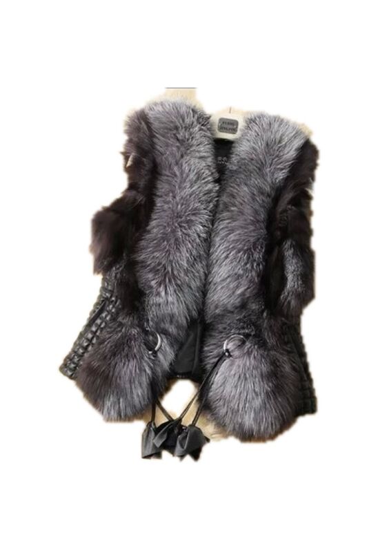 따뜻한 인조 모피 칼라 짧은 코트 및 재킷 여성용, 패션 가죽 겉옷, 가짜 모피 조끼, 가을 2022, 겨울