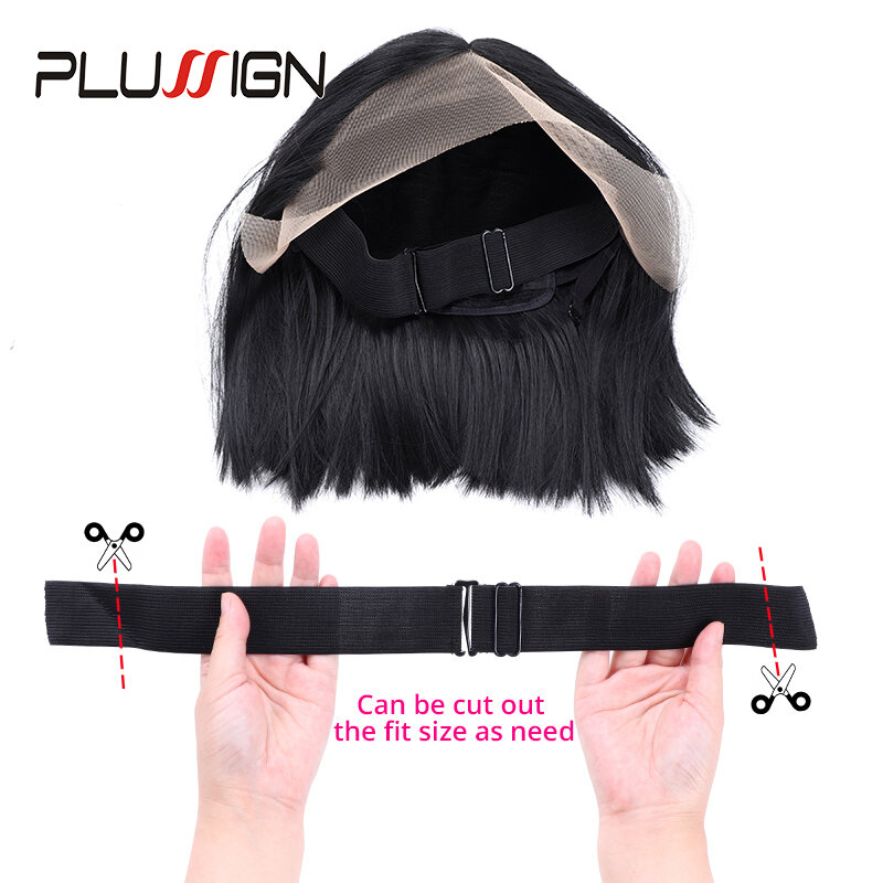 Регулируемая резинка для париков, набор для шитья черного цвета, ширина 25 мм, 35 мм, аксессуары для париков plussign