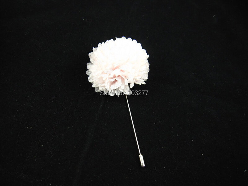 Free shipping!newest 12PCS/LOT  chiffon fabric flowers brooch pin  lapel pins  men stick pin
