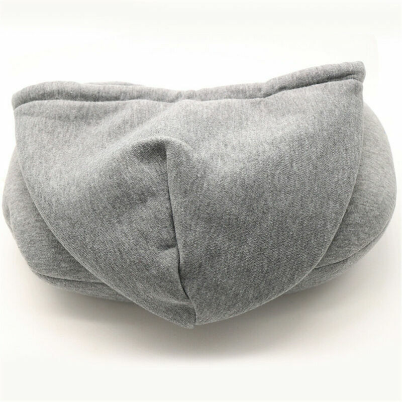 Soft Comfortable Hooded Neck Travel Pillow U Shape Airplane Pillow with Hoodie