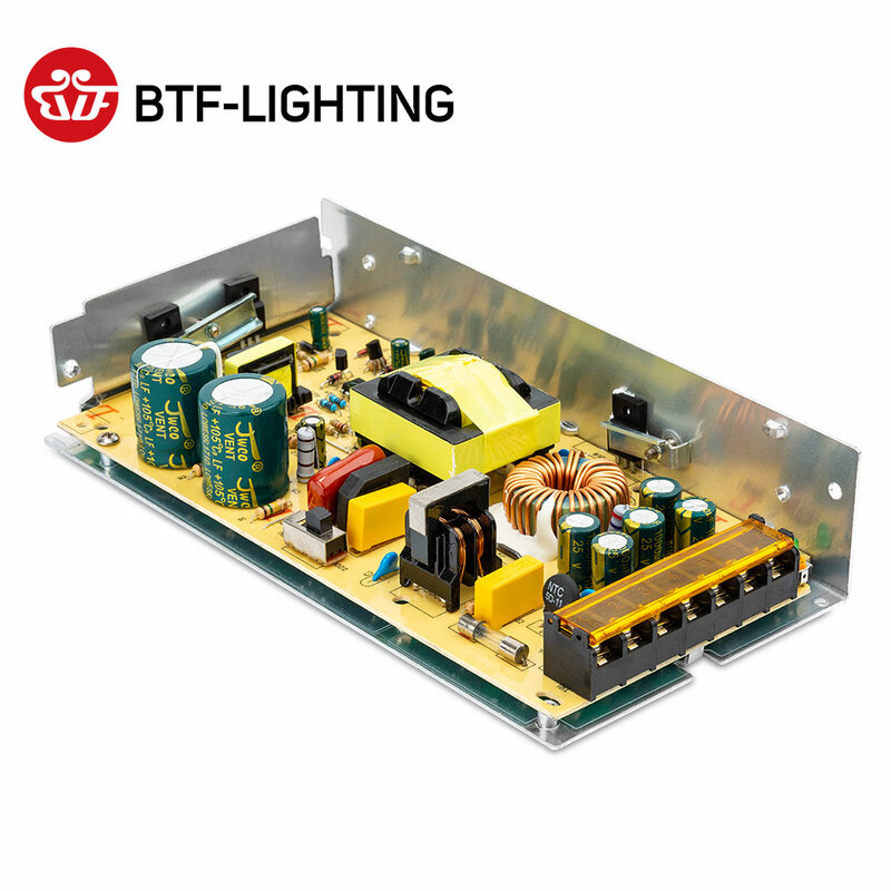 Interruptor LED y fuente de alimentación, transformador para WS2812B SK6812 1A 2A 3A 5A 6.5A 8.5A 10A 12.5A 16.5A 20A 25A 30A 40A 50A 60A, 5V 12V 24V