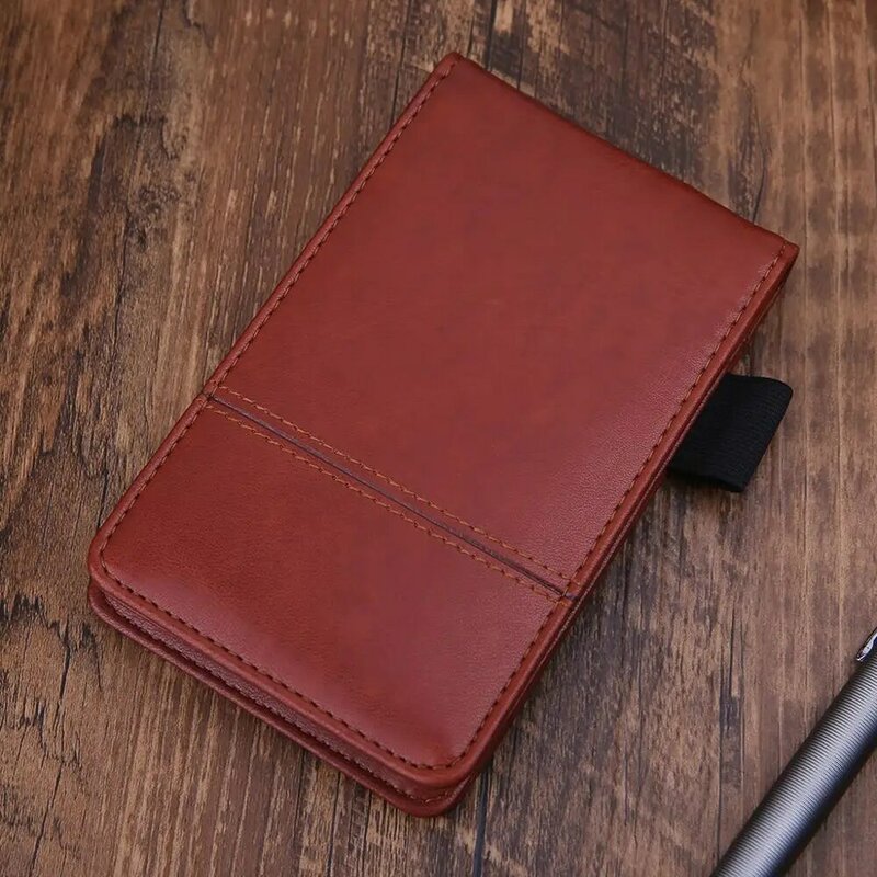 Capa de couro de notebook a7, capa de bolso, bloco de notas, diário, planejador com calculadora, trabalho, material de escritório