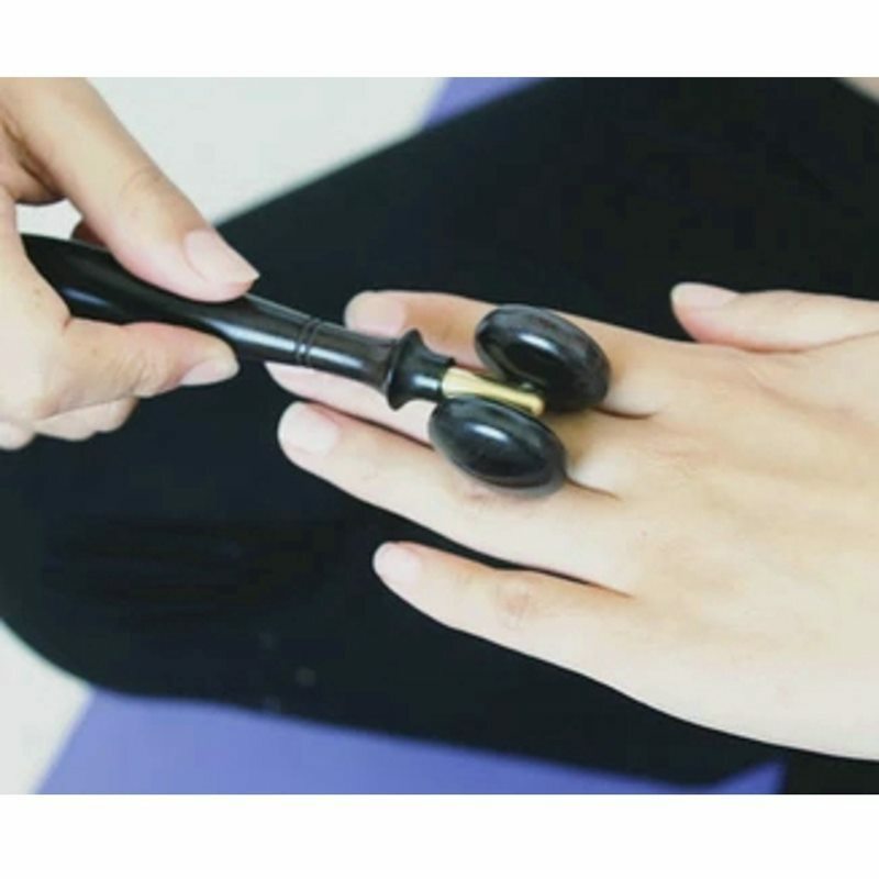 Ebenholz gesichts auge massager finger massage rad roller aktivität joint meridian akupressur