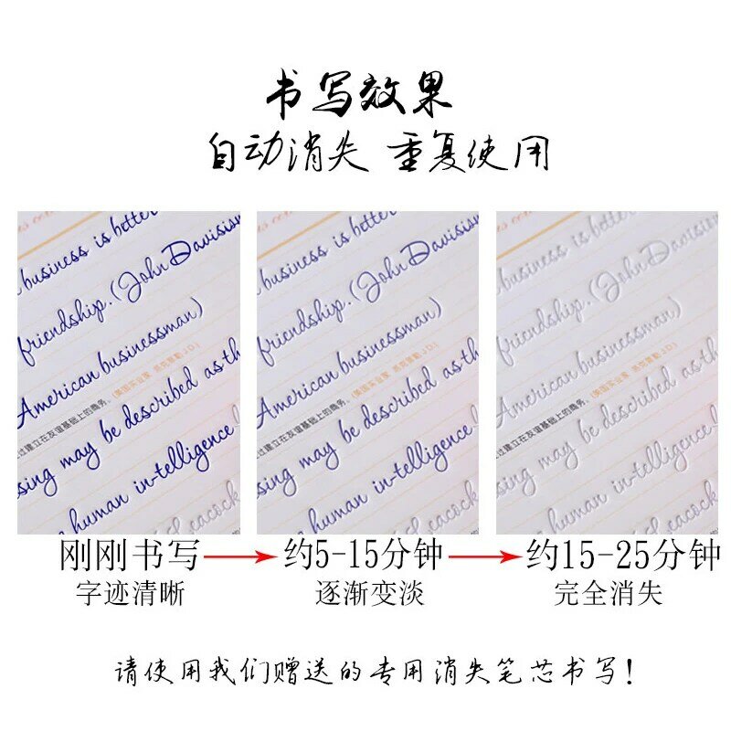 Bolígrafo cursivo en inglés para niños y adultos, libreta de caligrafía china para práctica de caligrafía, 1 unidad